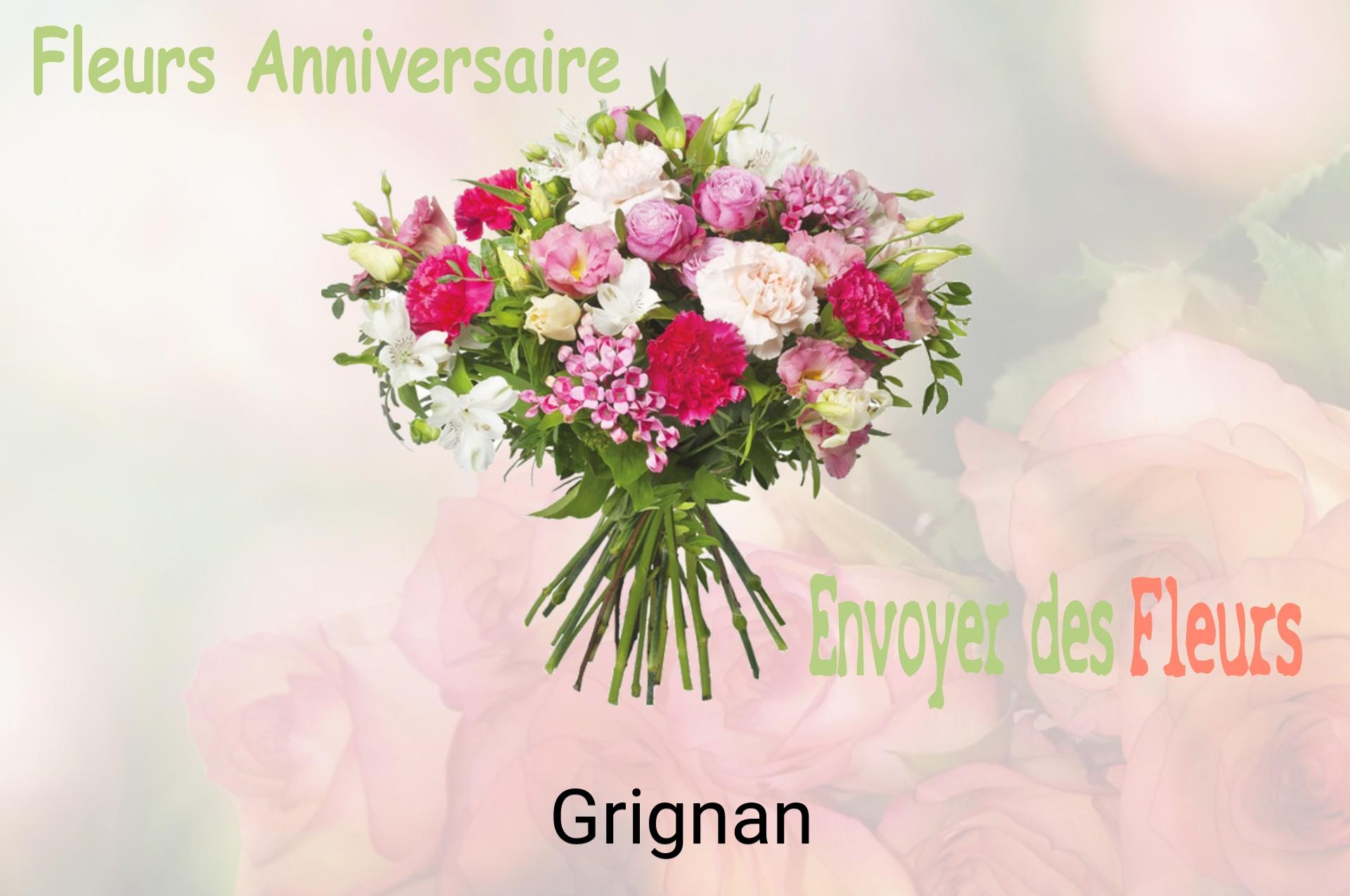 Bouquet de fleurs d’anniversaire livré à Grignan
