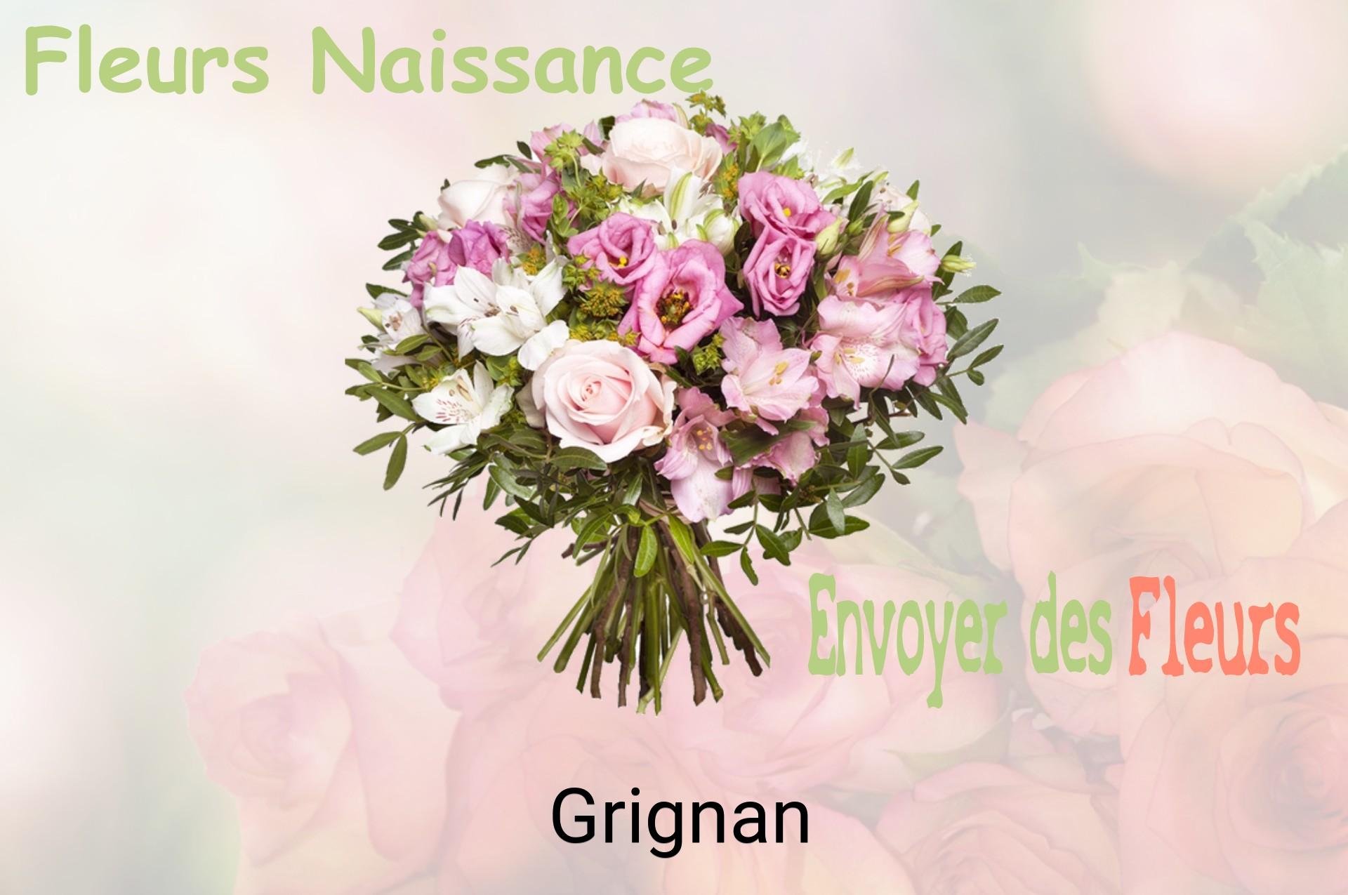 Bouquet de fleurs de naissance livré à Grignan